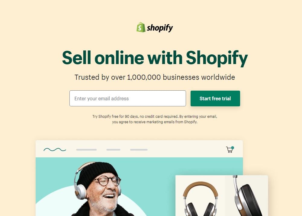 Shopify shop creation for free